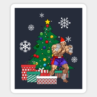 Sagat Around The Christmas Tree Street Fighter Sticker